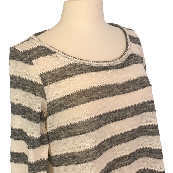 Maurices Womens Black White Striped Pullover Light Sweater, XL - Picture 4 of 10